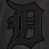 Detroit Tigers Shirt Collar Full Leather Black Bomber Varsity Jacket 2