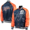 Detroit Tigers The Lead Off Hitter Full-Snap Satin Varsity Jacket 2