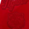 Detroit Tigers Triple Red Full-Snap Satin Varsity Jacket – Red 4