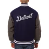 Detroit Tigers Two Tone Embroidered NavyGray Wool Varsity Jacket 1