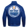 Edmonton Oilers Blue Classic Varsity Jacket 1