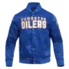 Edmonton Oilers Blue Classic Varsity Jacket