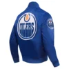Edmonton Oilers Blue Classic Varsity Jacket 3
