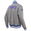 Edmonton Oilers Crest Emblem Varsity Jacket 1