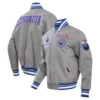 Edmonton Oilers Crest Emblem Varsity Jacket 2