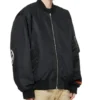 Eight Ball Men's Black Nylon Bomber Jacket