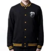 Eight Ball Men's Stussy Black Varsity Leather Jacket