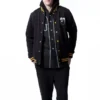 Eight Ball Men's Stussy Black Varsity Real Leather Jacket