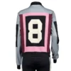 Eight Ball Salt N Pepa 90s Rap Hip Hop Women's Pink and Grey Bomber Polyester Jacket