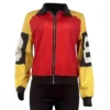 Eight Ball Salt N Pepa 90s Rap Hip Hop Women's Red and Yellow Bomber Polyester Jacket