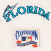 Florida Marlins Retro Classic Women’s Full-Snap Satin Varsity Cream Jacket 7