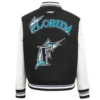 Florida Marlins Retro Classic Women’s Wool & Leather Varsity Jacket 1