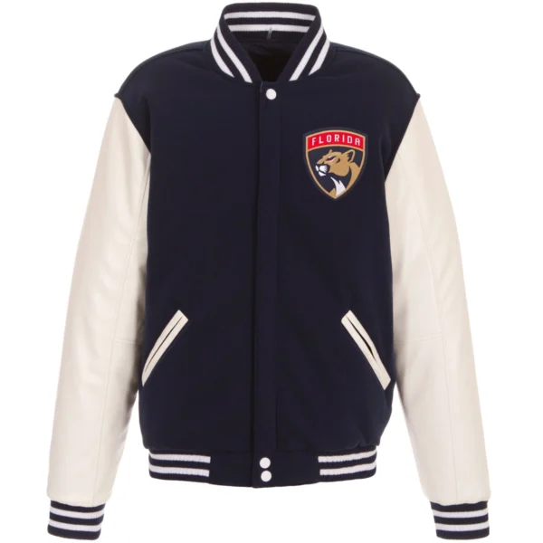 Florida Panthers Two Tone Fleece Varsity Jacket