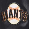 Francisco Giants Roses Black Satin Varsity Jacket 4