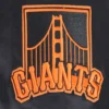 Francisco Giants Roses Black Satin Varsity Jacket 5