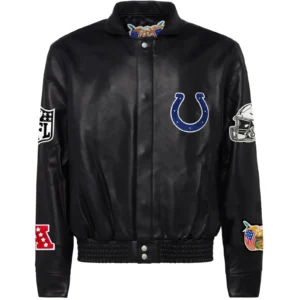 Full Black Indianapolis Colts Jeff Hamilton Varsity Jacket