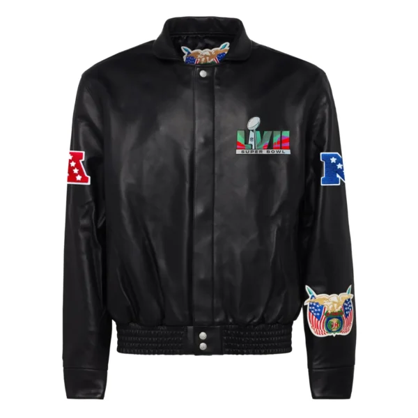 Full Black Jeff Hamilton Super Bowl LVII Jacket