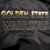 Golden State Warriors Black & Gold Full-Snap Satin Varsity Black Jacket 7