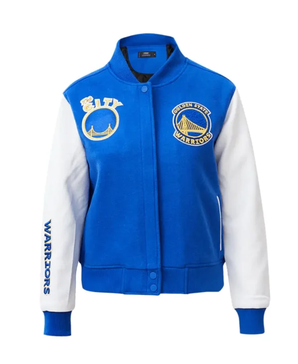 Golden State Warriors Classic Blue Wool Varsity Jacket