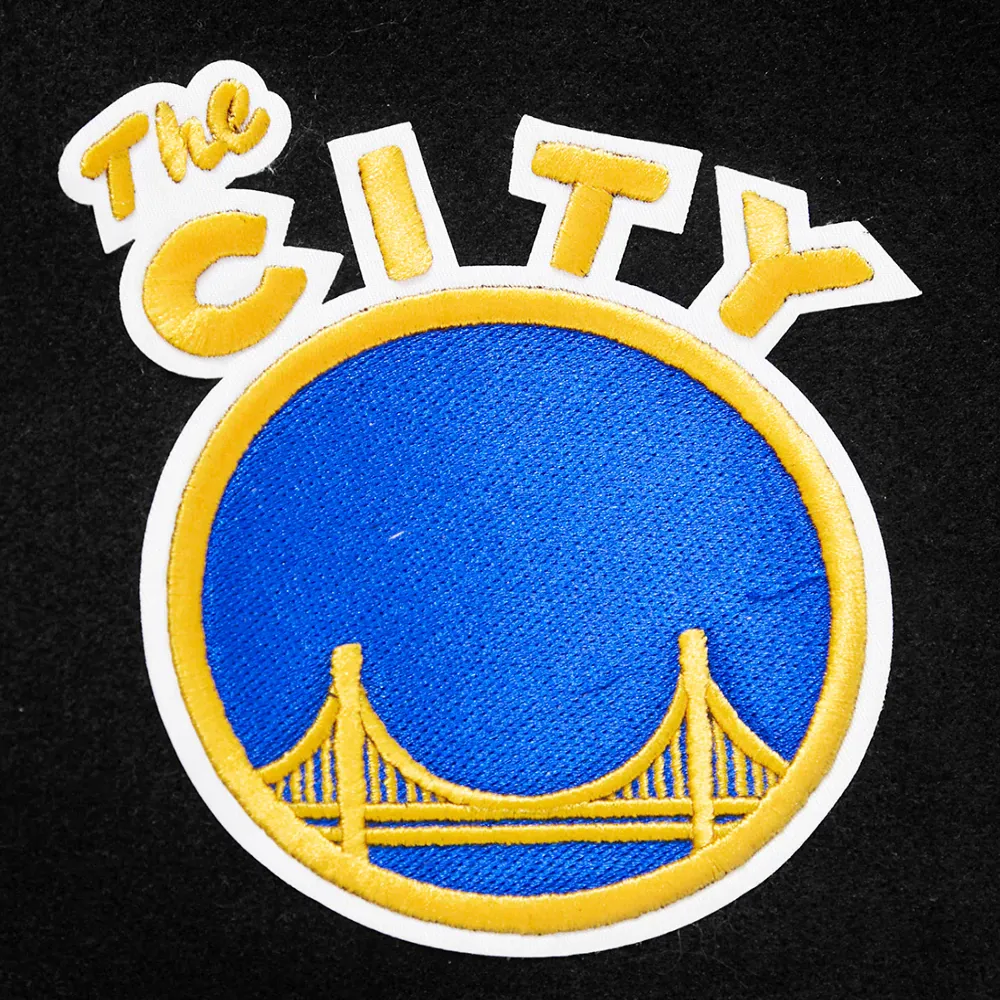 Golden State Warriors Classic Women’s Black Wool & Leather Varsity Jacket 5