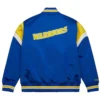Golden State Warriors Cooperstown Heavyweight Full-Snap Satin Varsity Jacket 1