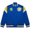 Golden State Warriors Cooperstown Heavyweight Full-Snap Satin Varsity Jacket