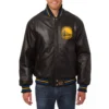 Golden State Warriors Full Leather Black Varsity Jacket