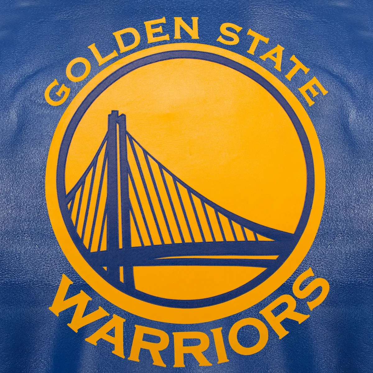 Golden State Warriors Full Leather Blue Varsity Jacket 2