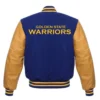 Golden State Warriors Letterman Wool & Leather Varsity Jacket 1