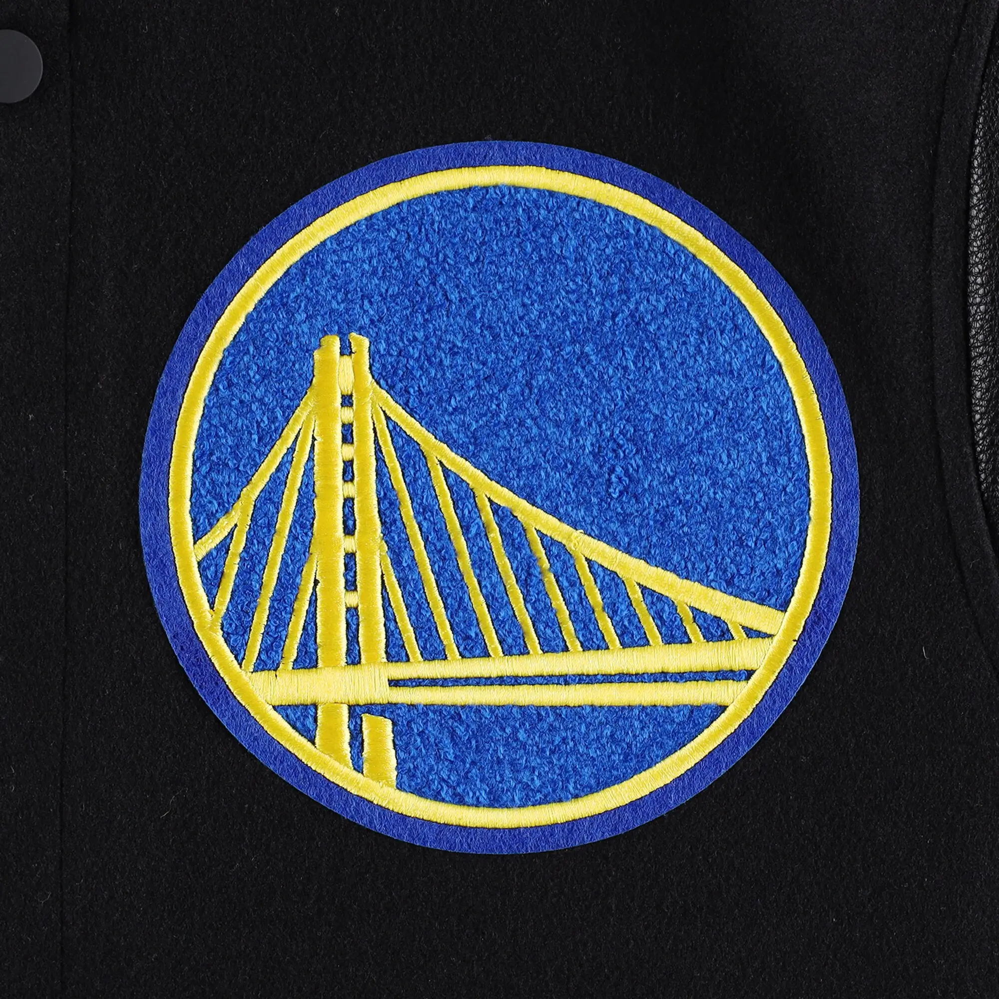 Golden State Warriors Mashup Men’s Black Full-Zip Varsity Jacket 2