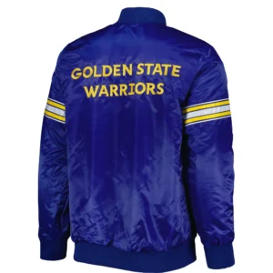 Golden State Warriors Pick & Roll Royal Blue Varsity Jacket 1