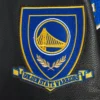 Golden State Warriors Pro Prep Wool & Leather Black Varsity Jacket 8