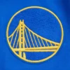 Golden State Warriors Retro Classic Wool Leather Varsity Blue White Jacket 4