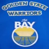 Golden State Warriors Retro Classic Wool Leather Varsity Blue White Jacket 5