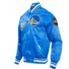 Golden State Warriors Retro ClassicRoyal Blue Jacket 1