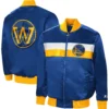 Golden State Warriors The Ambassador Blue Varsity Jacket 2