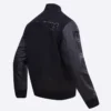Golden State Warriors Triple Black Wool & Leather Varsity Black Jacket 2