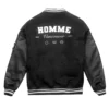 Homme Vancouver Logo Black Varsity Jacket 1