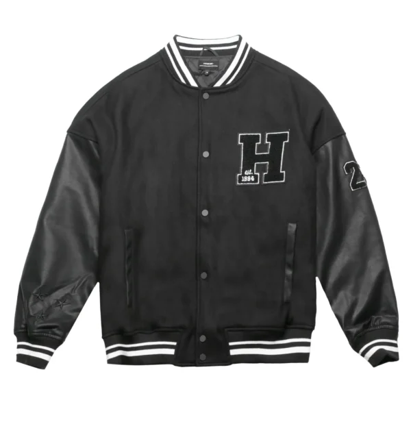 Homme Vancouver Logo Black Varsity Jacket