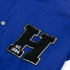 Homme Vancouver Logo Blue Wool Varsity Jacket 3