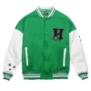 Homme Vancouver Logo Green Varsity Jacket