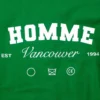 Homme Vancouver Logo Green Varsity Jacket 5