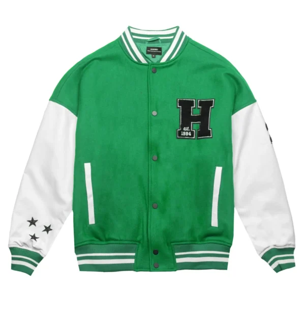 Homme Vancouver Logo Green Varsity Jacket