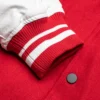 Homme Vancouver Logo Red and White Wool Varsity Jacket 5