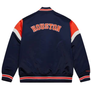Houston Astros Cooperstown Heavyweight Full-Snap Satin Varsity Jacket 1