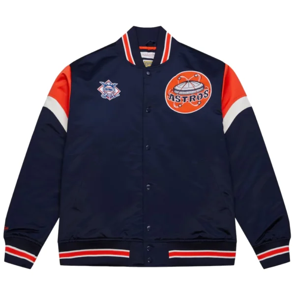 Houston Astros Cooperstown Heavyweight Full-Snap Satin Varsity Jacket