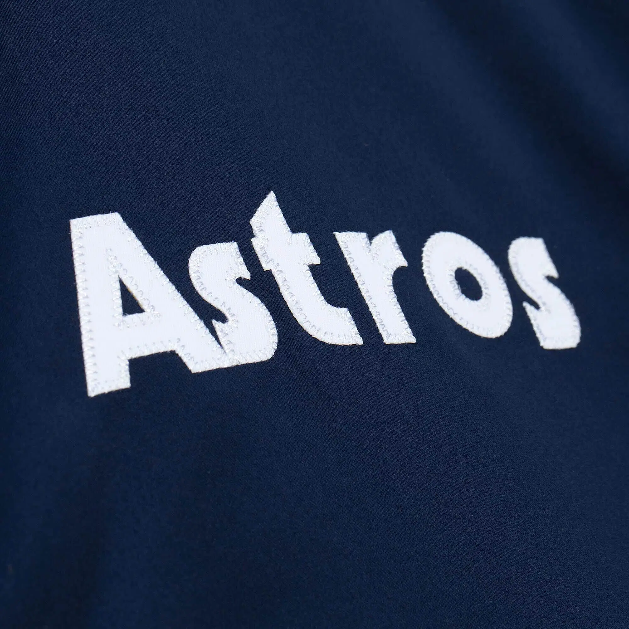 Houston Astros Heavyweight Full-Snap Rib Knitted Satin Varsity Navy Jacket 2
