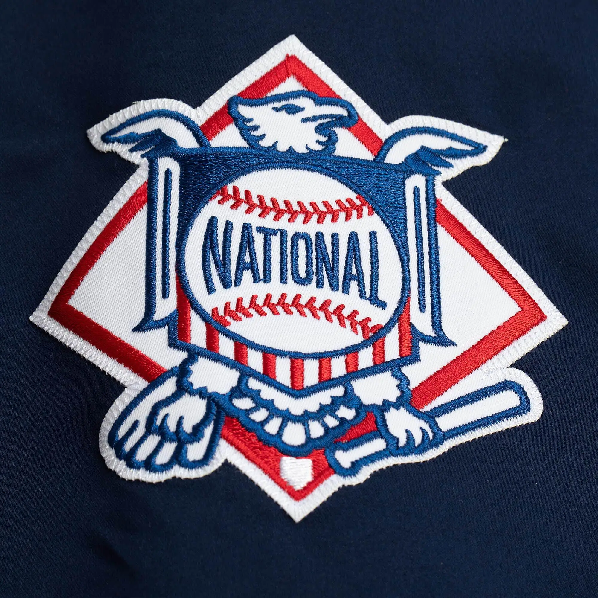 Houston Astros Heavyweight Full-Snap Rib Knitted Satin Varsity Navy Jacket 3