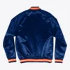 Houston Astros Heavyweight Full-Snap Satin Varsity Navy Jacket 1