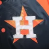 Houston Astros Lead Off Full-Snap Satin Varsity NavyOrange Jacket 3
